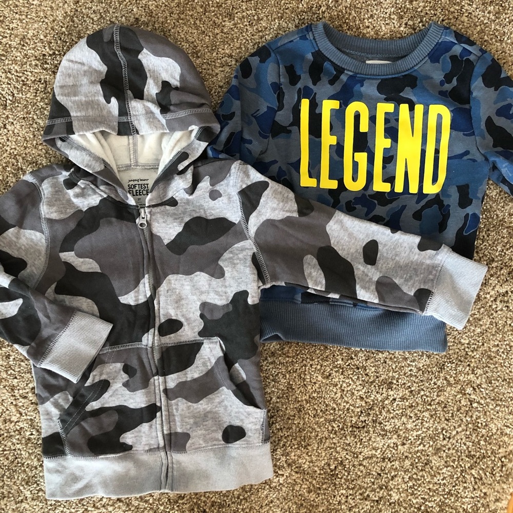 NWOT Toddler Camo Sweatshirt Bundle